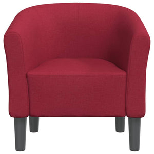 vidaXL Tub Chair Wine Red Fabric-1