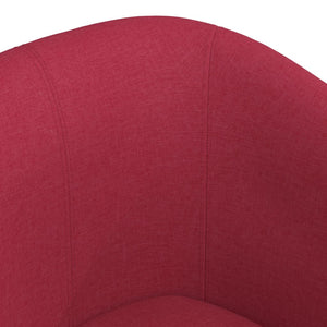 vidaXL Tub Chair Wine Red Fabric-4