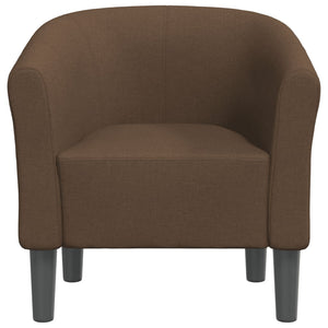 vidaXL Tub Chair Brown Fabric-1