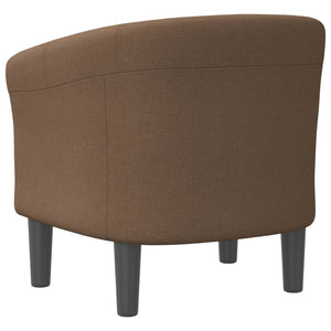 vidaXL Tub Chair Brown Fabric-3