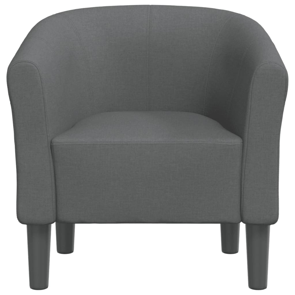 vidaXL Tub Chair Dark Gray Fabric-1