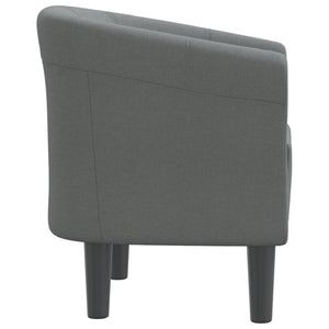 vidaXL Tub Chair Dark Gray Fabric-2