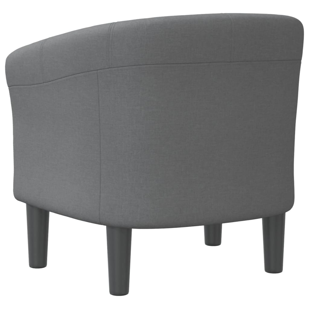 vidaXL Tub Chair Dark Gray Fabric-3