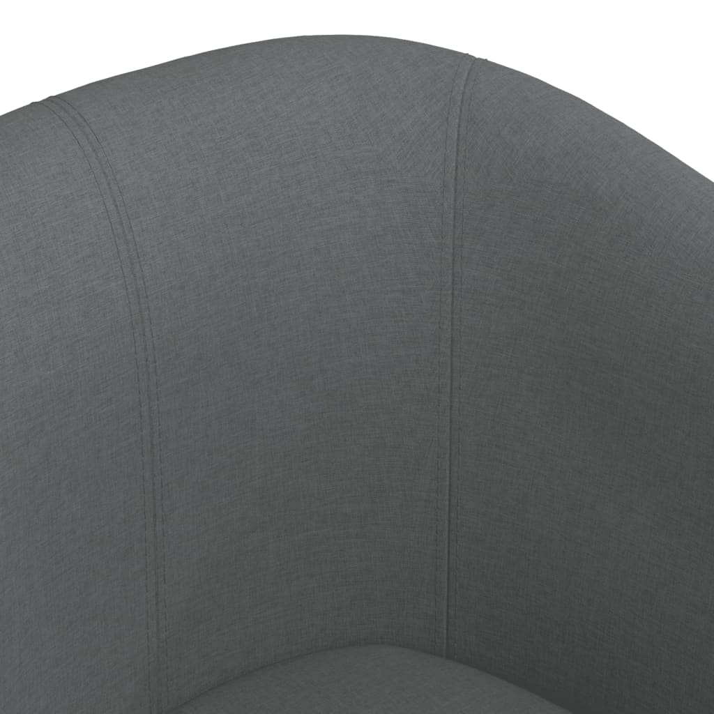 vidaXL Tub Chair Dark Gray Fabric-4