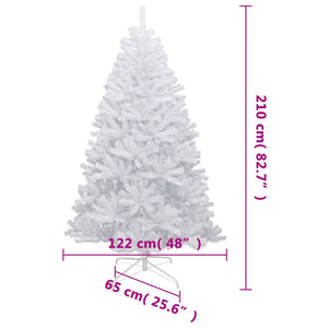 vidaXL Artificial Hinged Christmas Tree with Flocked Snow 82.7"-7