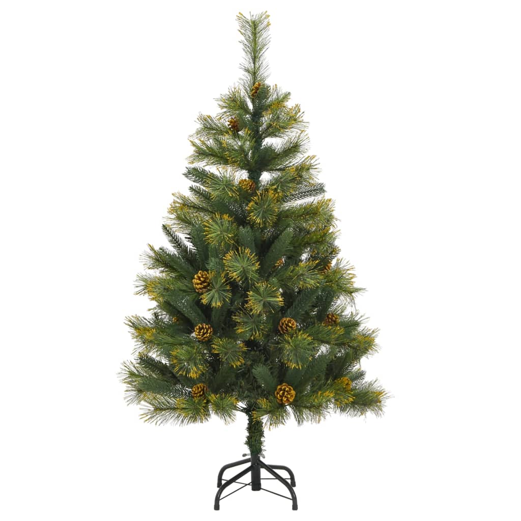 vidaXL Artificial Hinged Christmas Tree with Cones 47.2"-14