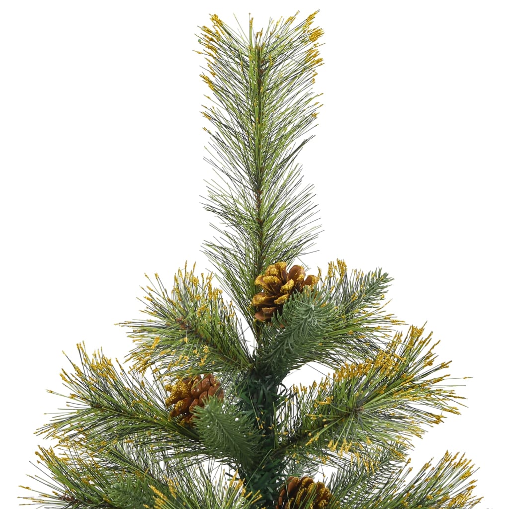 vidaXL Artificial Hinged Christmas Tree with Cones 47.2"-24