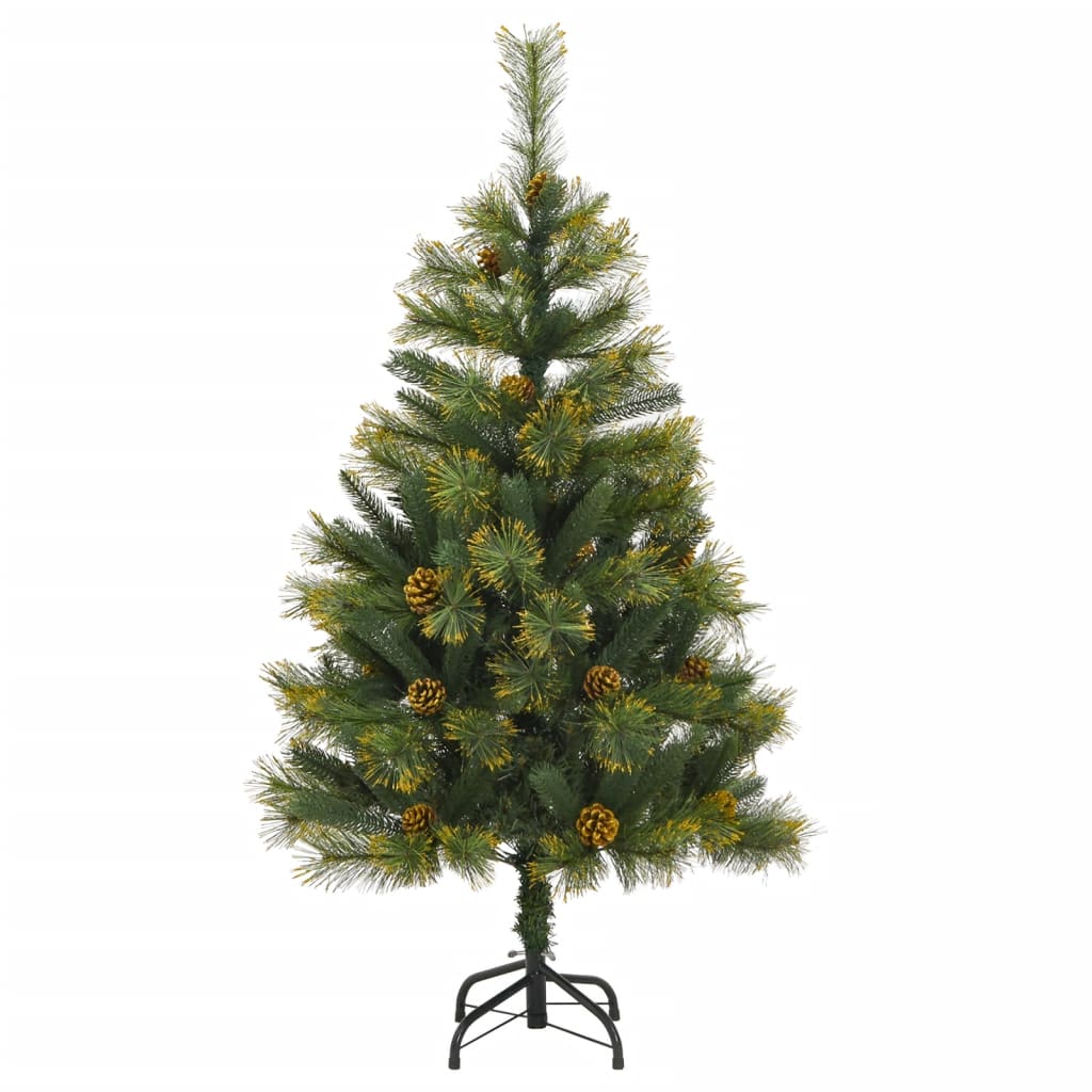 vidaXL Artificial Hinged Christmas Tree with Cones 47.2"-5