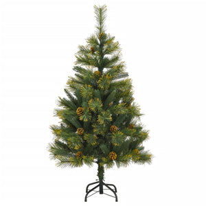 vidaXL Artificial Hinged Christmas Tree with Cones 47.2"-5