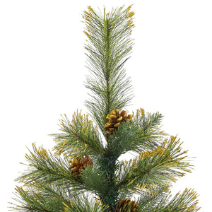 vidaXL Artificial Hinged Christmas Tree with Cones 47.2"-15