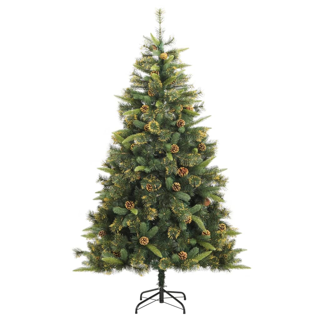 vidaXL Artificial Hinged Christmas Tree with Cones 47.2"-47