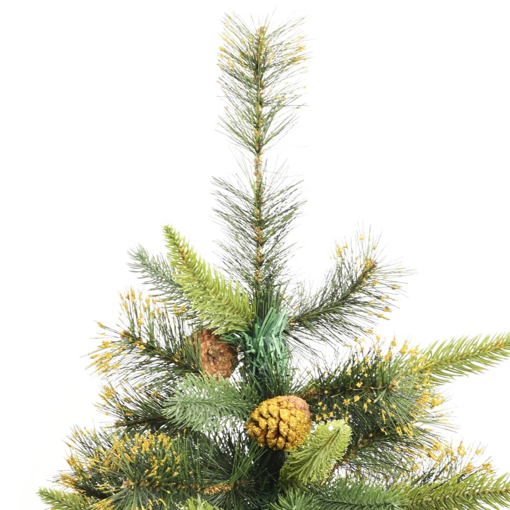 vidaXL Artificial Hinged Christmas Tree with Cones 47.2"-8