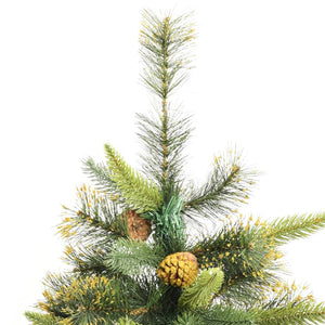 vidaXL Artificial Hinged Christmas Tree with Cones 47.2"-48