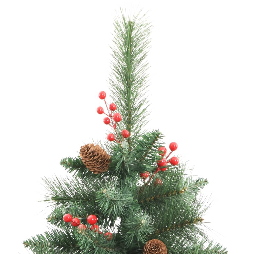 vidaXL Artificial Hinged Christmas Tree with Cones and Berries 59.1"-17