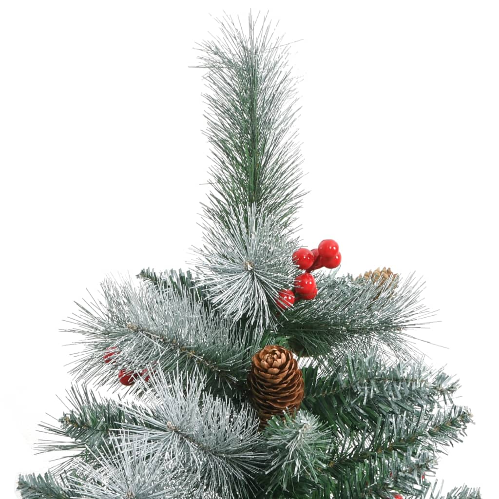 vidaXL Artificial Hinged Christmas Tree with Cones and Berries 47.2"-11