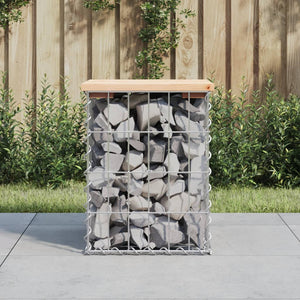 vidaXL Patio Bench Outdoor Park Bench Seating Gabion Design Solid Wood Pine-85