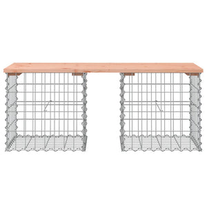 vidaXL Patio Bench Outdoor Park Bench Seating Gabion Design Solid Wood Pine-33