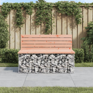 vidaXL Patio Bench Outdoor Park Bench Seating Gabion Design Solid Wood Pine-39