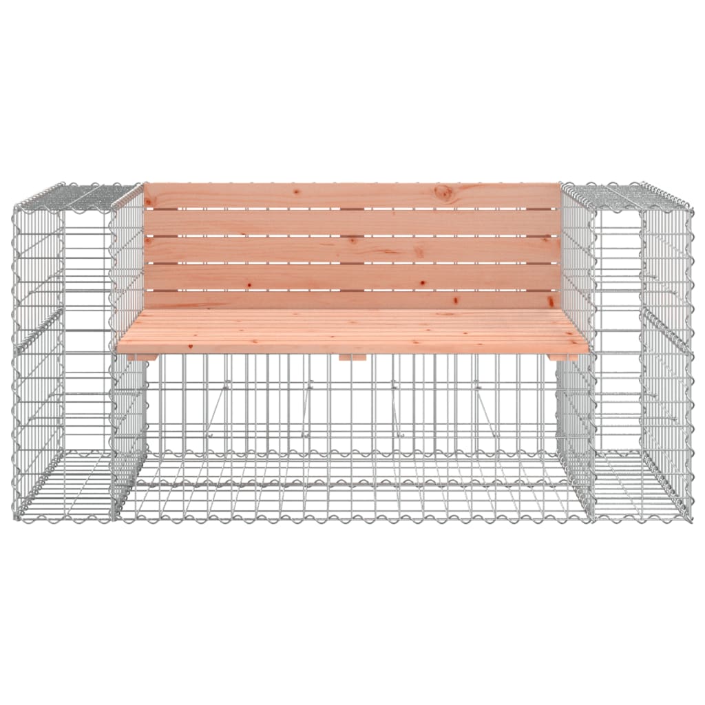 vidaXL Patio Bench Outdoor Park Bench Seating Gabion Design Solid Wood Pine-0