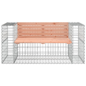 vidaXL Patio Bench Outdoor Park Bench Seating Gabion Design Solid Wood Pine-0