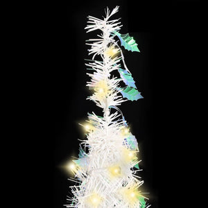 vidaXL Christmas Tree Artificial Xmas Decoration with Stand Pop-up LEDs White-12