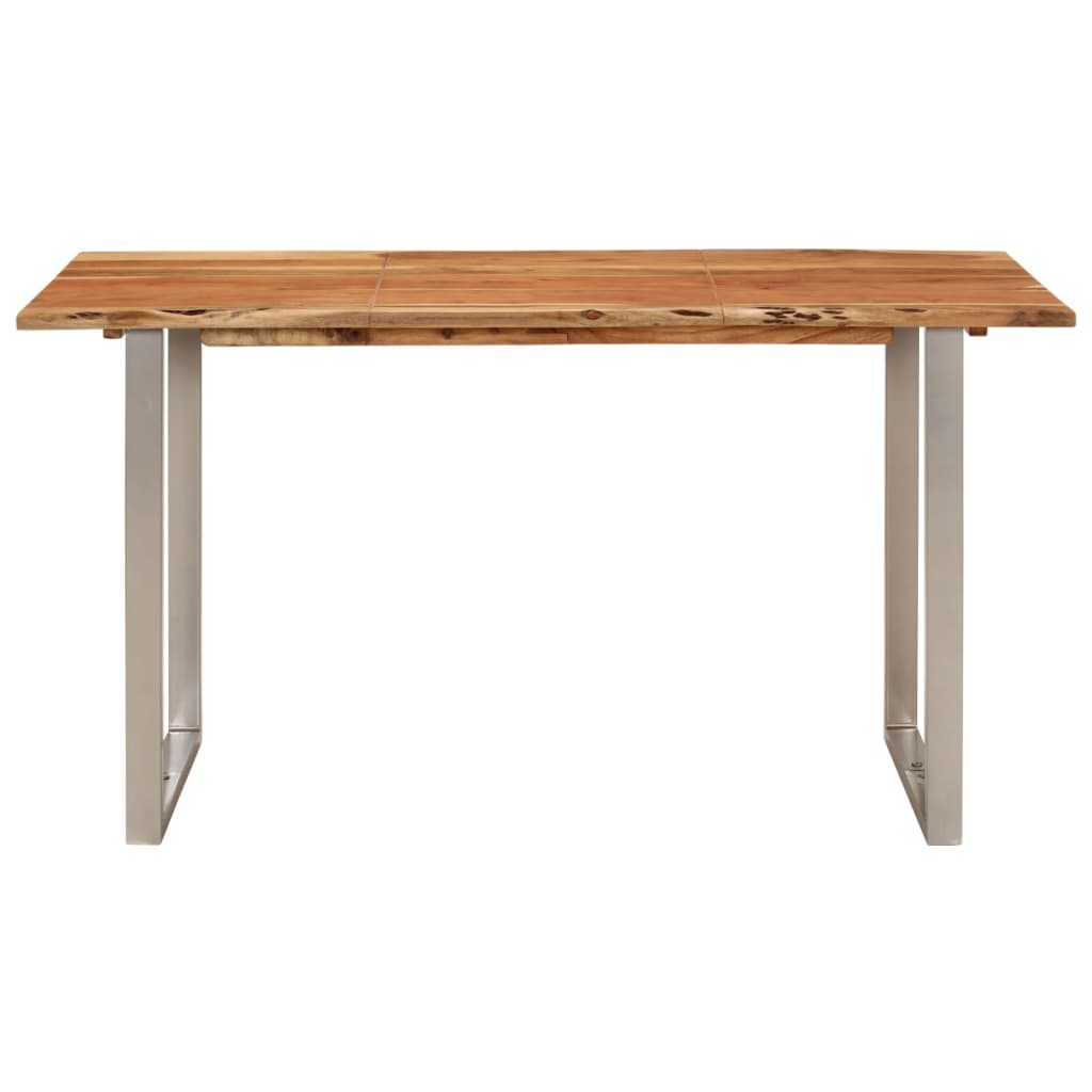 vidaXL Dining Table 55.1"x27.6"x29.9" Solid Wood Acacia-0