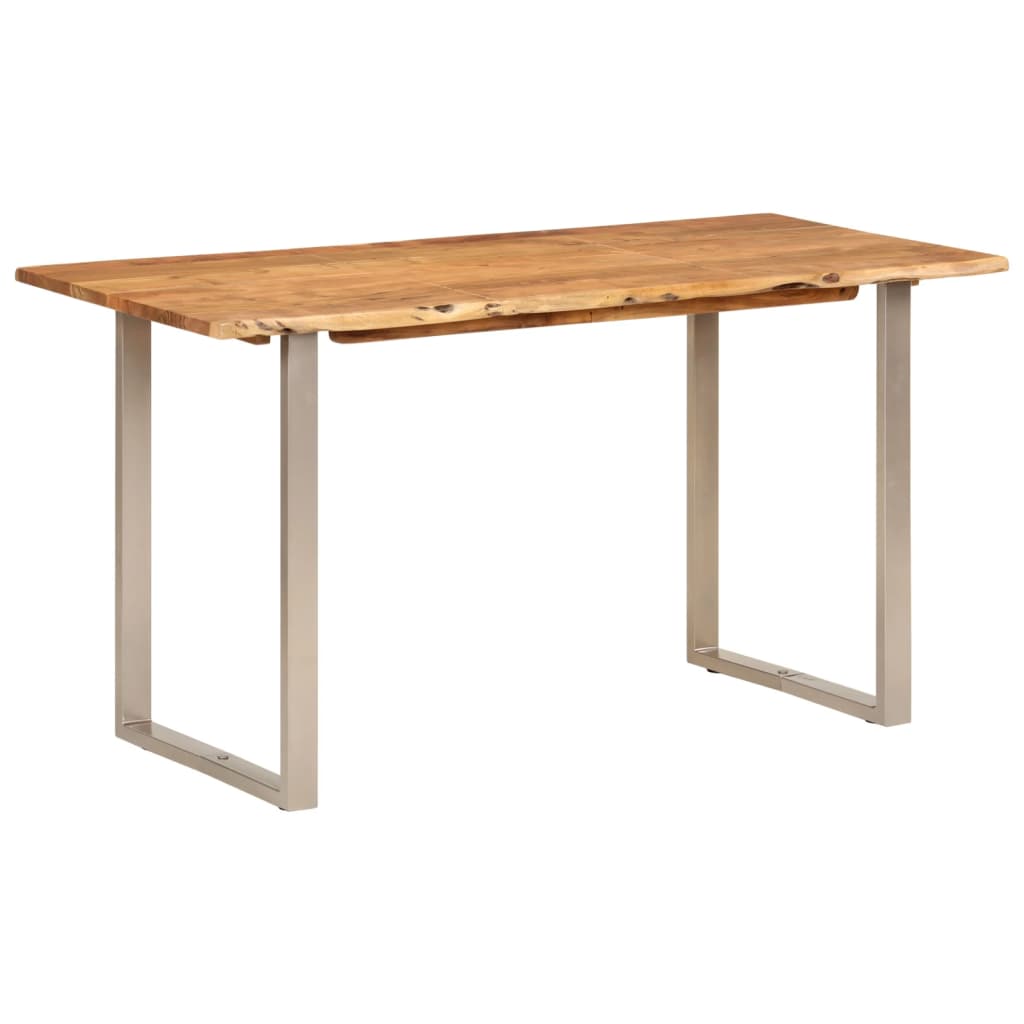 vidaXL Dining Table 55.1"x27.6"x29.9" Solid Wood Acacia-6