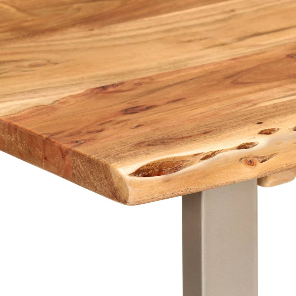 vidaXL Dining Table 43.3"x19.7"x29.9" Solid Wood Acacia-67
