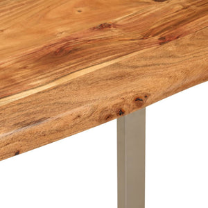 vidaXL Dining Table 43.3"x19.7"x29.9" Solid Wood Acacia-0
