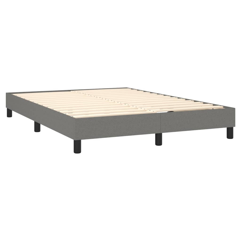 vidaXL Box Spring Bed with Mattress Black 72"x83.9" California King Fabric-95