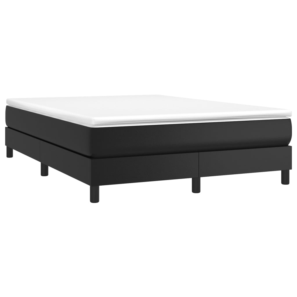 vidaXL Bed Frame Box Spring Bed Base with Mattress for Bedroom Faux Leather-38