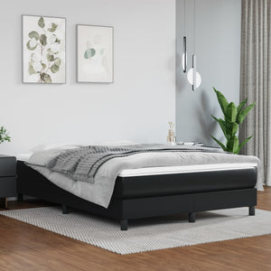 vidaXL Bed Frame Box Spring Bed Base with Mattress for Bedroom Faux Leather-43