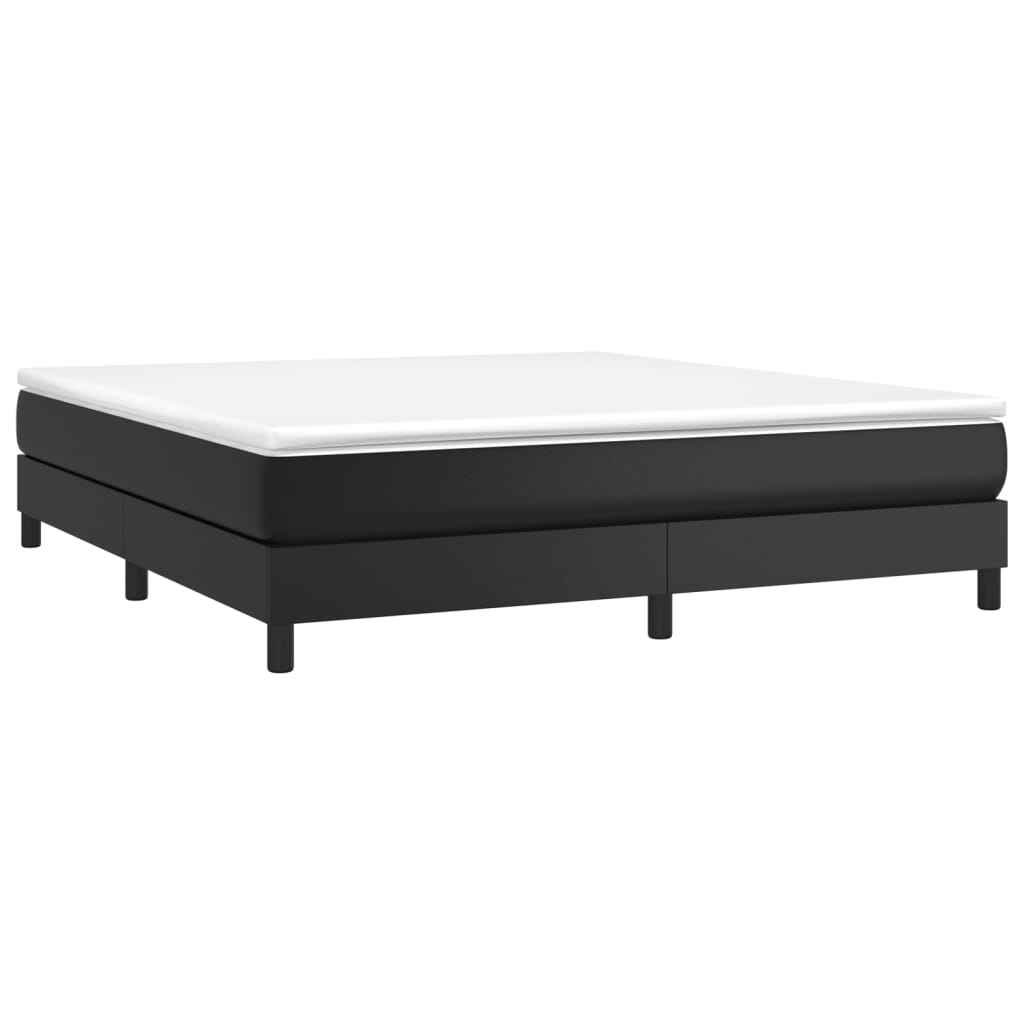 vidaXL Bed Frame Box Spring Bed Base with Mattress for Bedroom Faux Leather-17