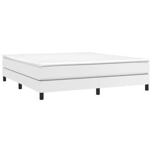 vidaXL Bed Frame Box Spring Bed Base with Mattress for Bedroom Faux Leather-41