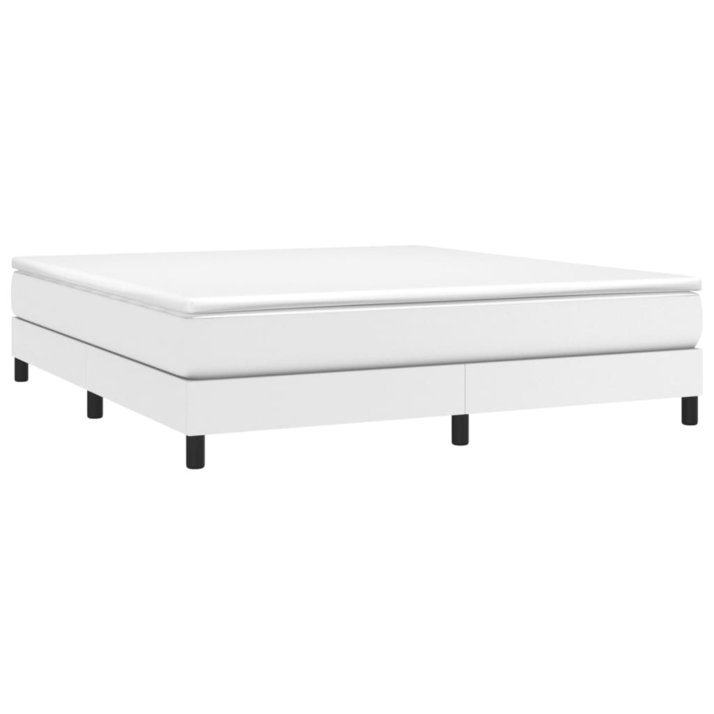 vidaXL Bed Frame Box Spring Bed Base with Mattress for Bedroom Faux Leather-29