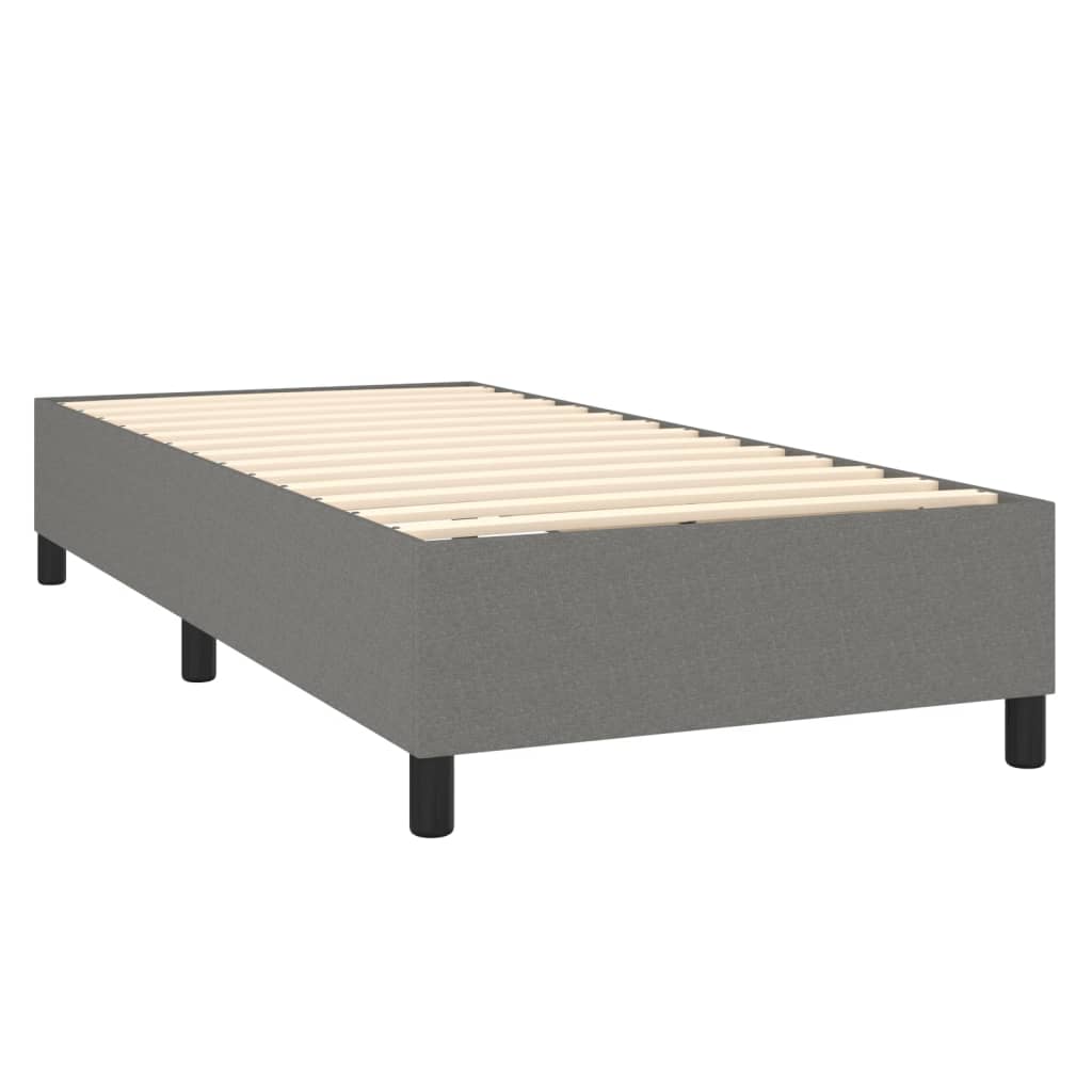 vidaXL Box Spring Bed with Mattress Black 72"x83.9" California King Fabric-75