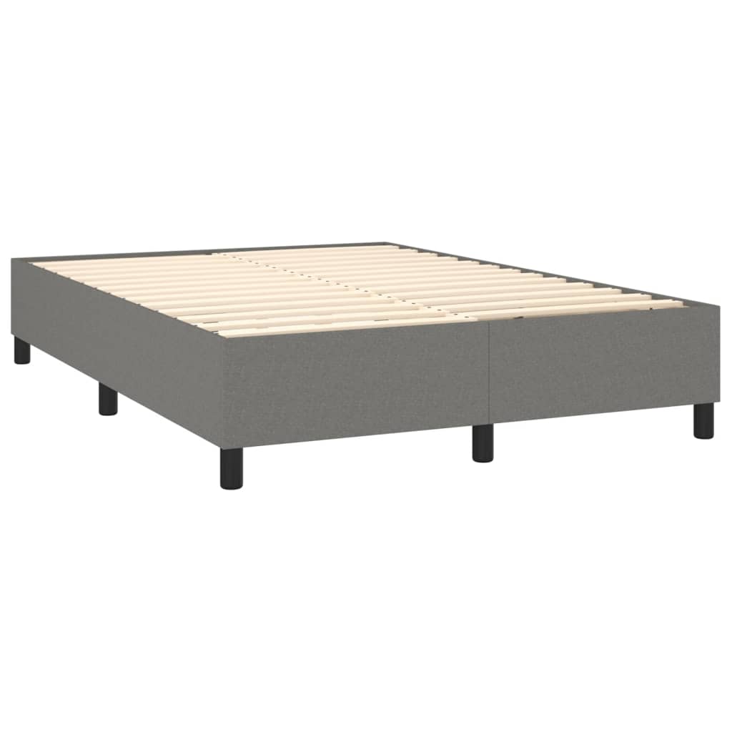 vidaXL Box Spring Bed with Mattress Black 72"x83.9" California King Fabric-26