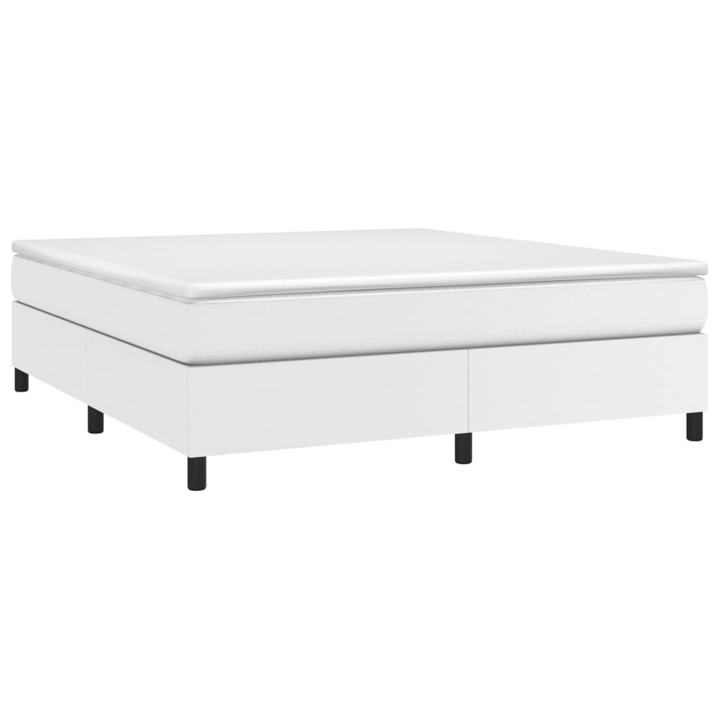 vidaXL Bed Frame Box Spring Bed Base with Mattress for Bedroom Faux Leather-1