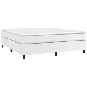 vidaXL Bed Frame Box Spring Bed Base with Mattress for Bedroom Faux Leather-1