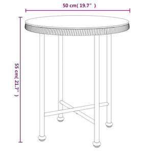 vidaXL Bistro Table Outdoor Side Table Garden Furniture for Porch Deck Steel-23