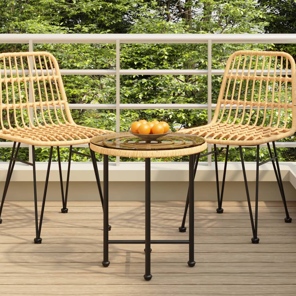 vidaXL Bistro Table Outdoor Side Table Garden Furniture for Porch Deck Steel-5