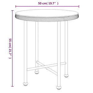 vidaXL Bistro Table Outdoor Side Table Garden Furniture for Porch Deck Steel-0