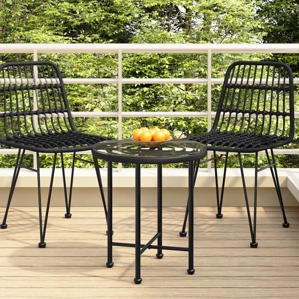 vidaXL Bistro Table Outdoor Side Table Garden Furniture for Porch Deck Steel-14