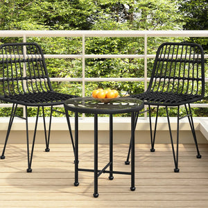 vidaXL Bistro Table Outdoor Side Table Garden Furniture for Porch Deck Steel-14