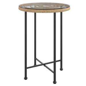 vidaXL Bistro Table Outdoor Side Table Garden Furniture for Porch Deck Steel-26