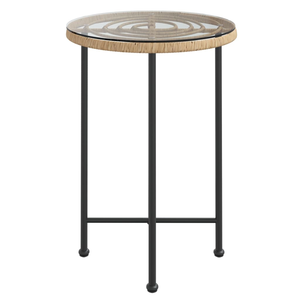 vidaXL Bistro Table Outdoor Side Table Garden Furniture for Porch Deck Steel-28