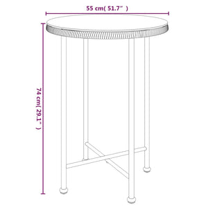 vidaXL Bistro Table Outdoor Side Table Garden Furniture for Porch Deck Steel-24