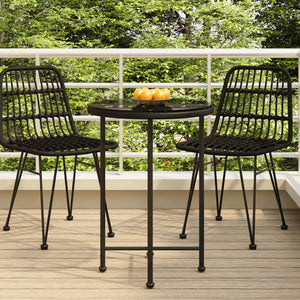 vidaXL Bistro Table Outdoor Side Table Garden Furniture for Porch Deck Steel-6