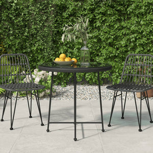 vidaXL Bistro Table Outdoor Side Table Garden Furniture for Porch Deck Steel-22