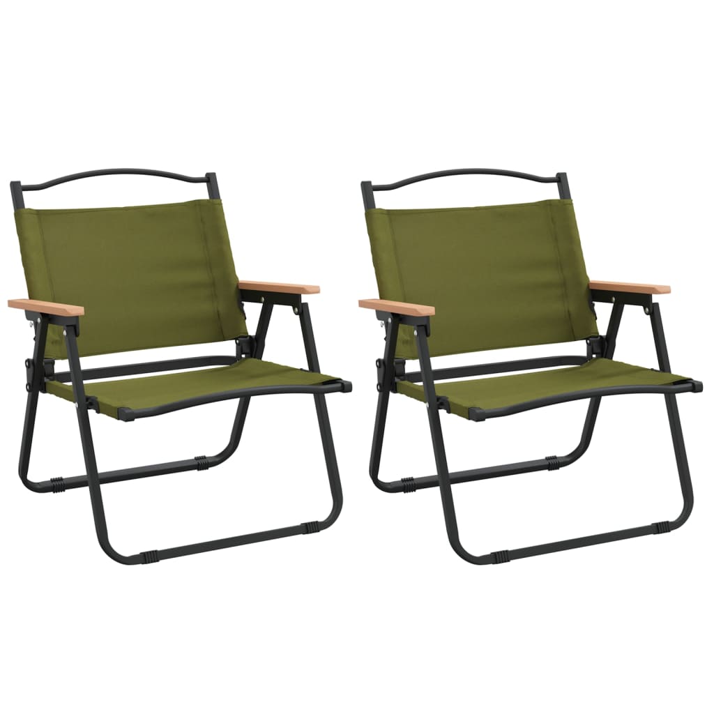 vidaXL Camping Chair 2 Pcs Outdoor Folding Camping Beach Chair Oxford Fabric-3